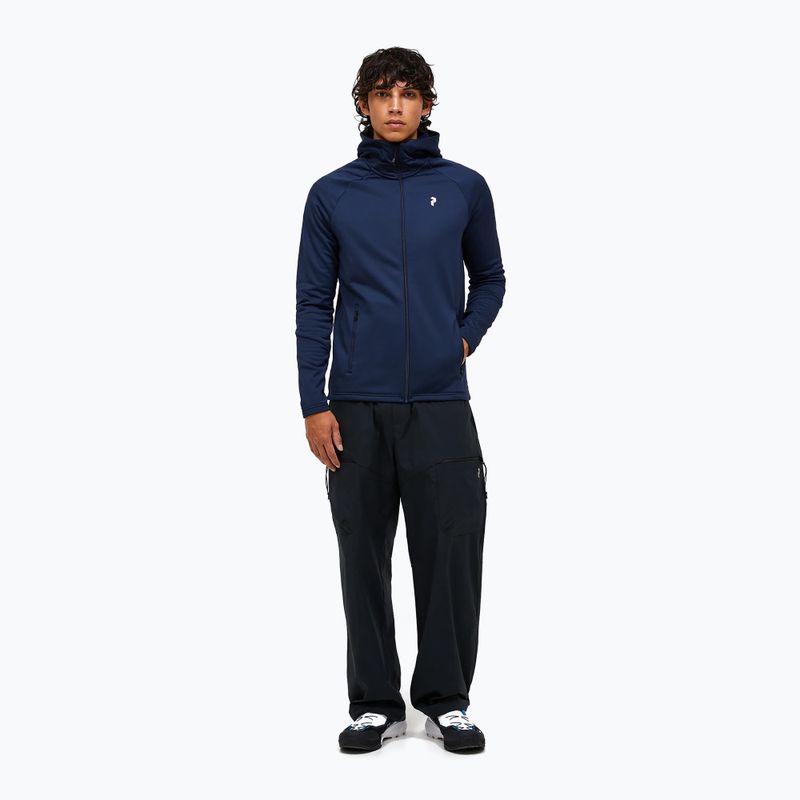 Pánská mikina Peak Performance Rider Essentials Zip Hood blue shadow/blue shadow 2