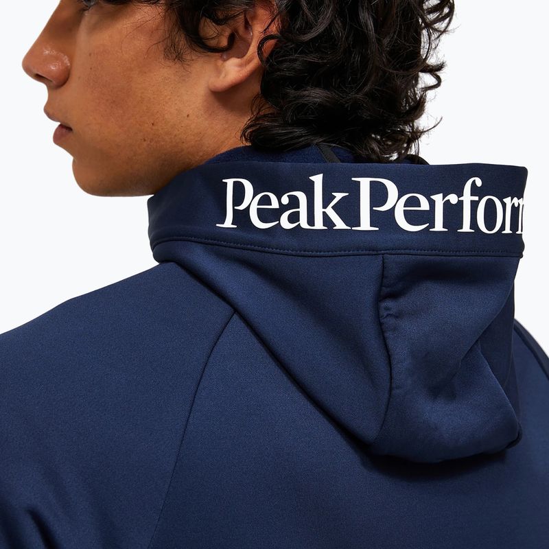 Pánská mikina Peak Performance Rider Essentials Zip Hood blue shadow/blue shadow 5