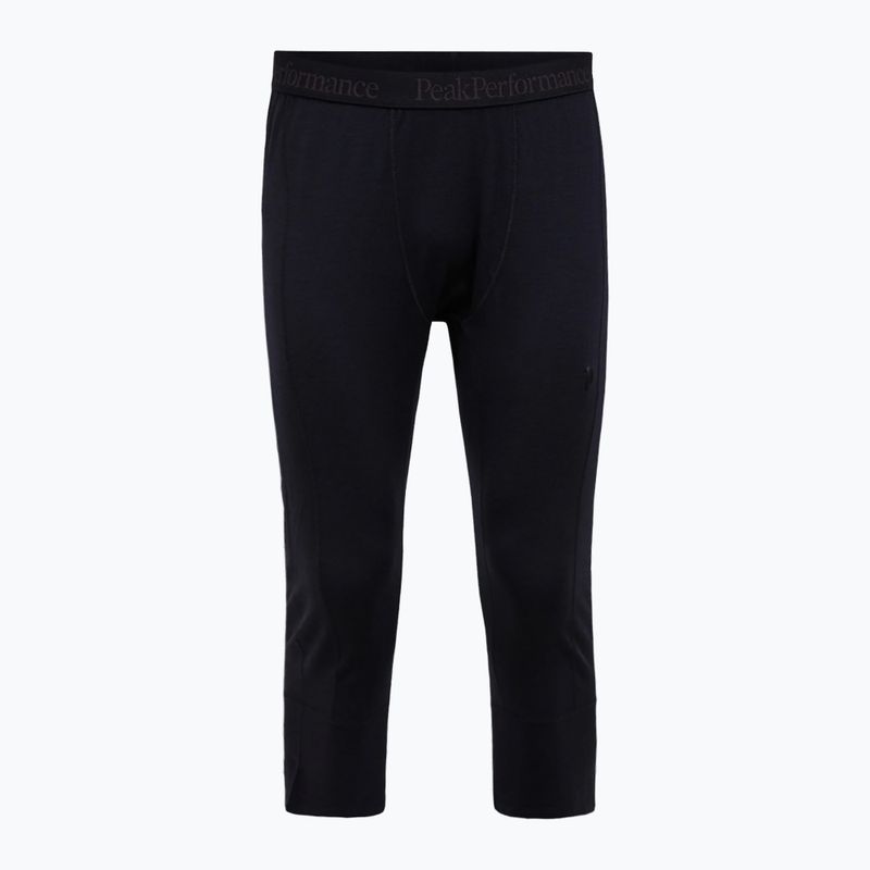 Pánské termo kalhoty Peak Performance Magic 3/4 Johns Long Wool-Blend Baselayer black/black 3