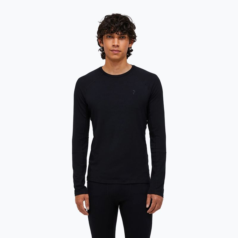 Pánská termoakční mikina Peak Performance Magic Crew Wool-Blend Baselayer black/black