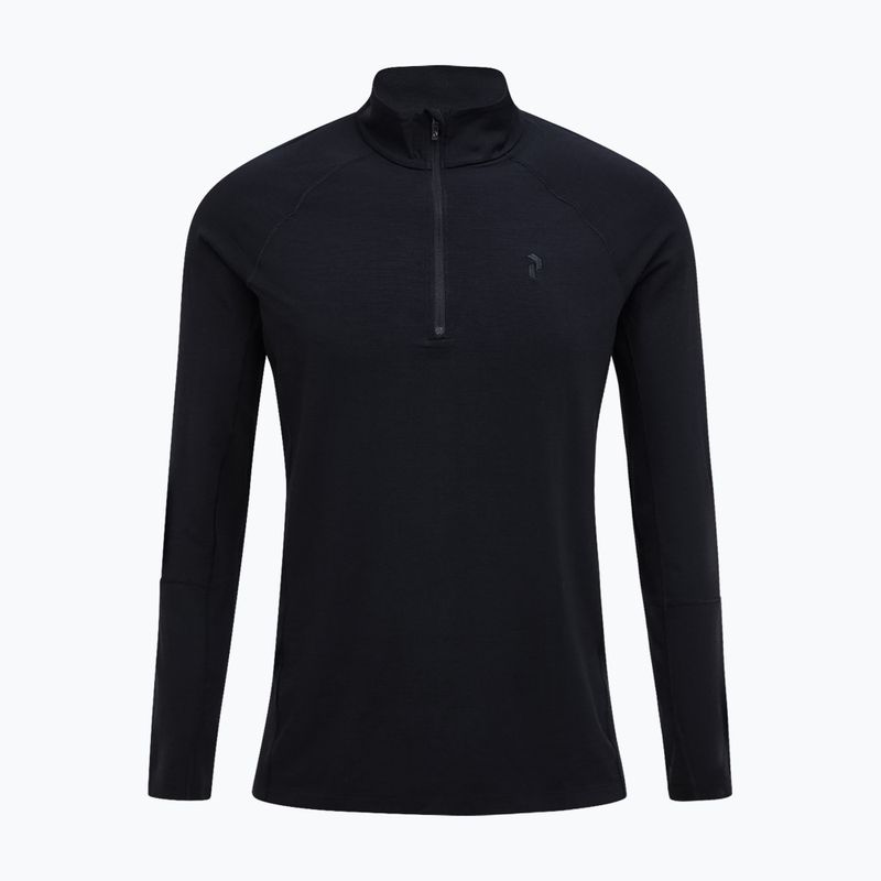 Pánská termo mikina Peak Performance Magic Half Zip Wool-Blend Baselayer black/black 3
