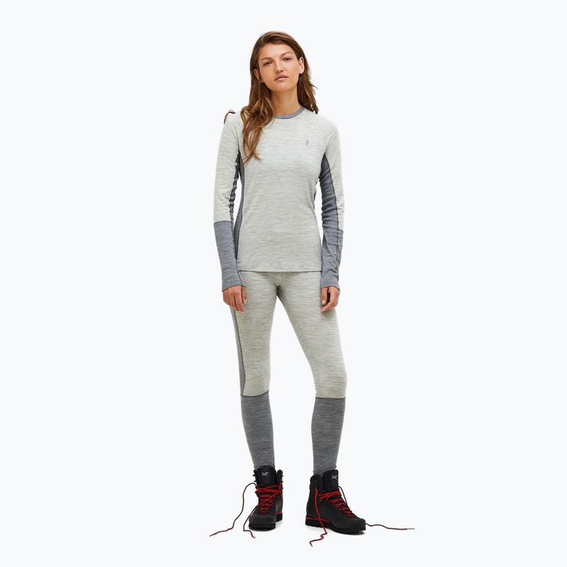 Dámské termoprádlo Peak Performance Magic Crew Wool-Blend Baselayer med grey melange 2
