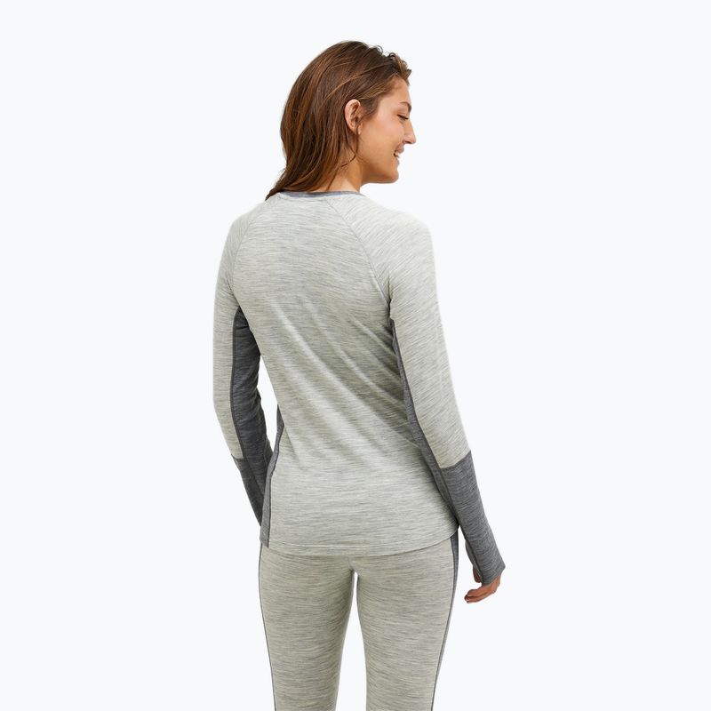 Dámské termoprádlo Peak Performance Magic Crew Wool-Blend Baselayer med grey melange 3