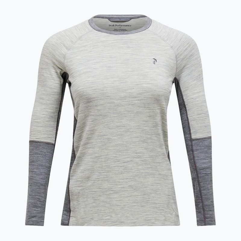 Dámské termoprádlo Peak Performance Magic Crew Wool-Blend Baselayer med grey melange 4