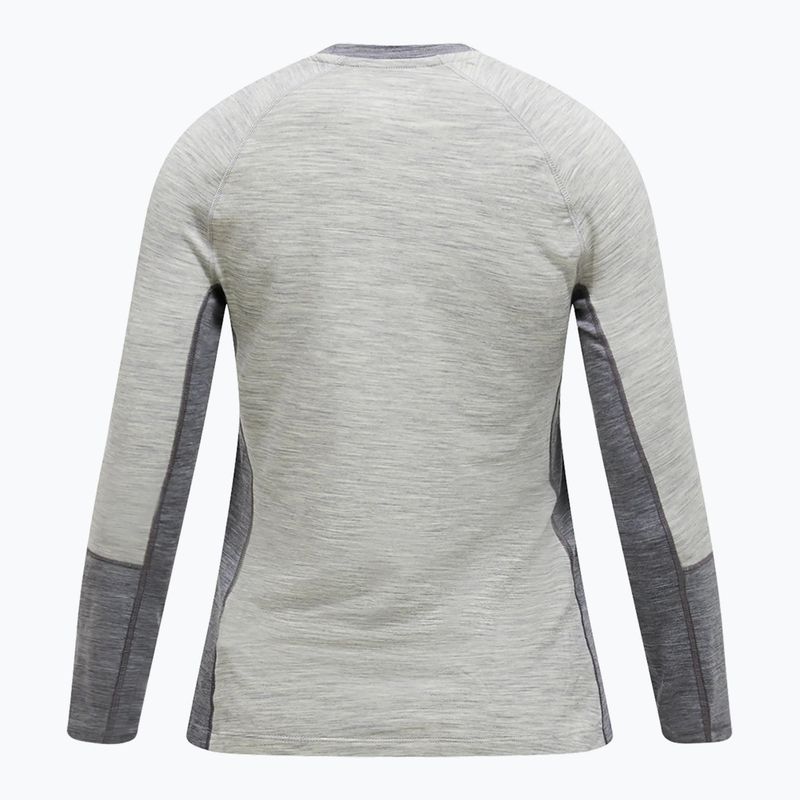 Dámské termoprádlo Peak Performance Magic Crew Wool-Blend Baselayer med grey melange 5