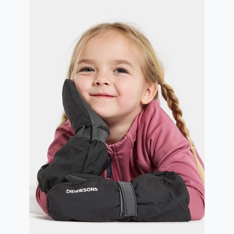 Dětské lyžařské rukavice Didriksons Biggles Mittens black 6