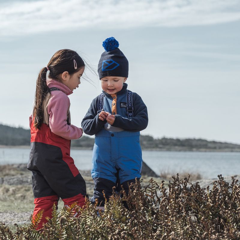 Dětská fleecová mikina Didriksons Monte Half Button cloud blue 12