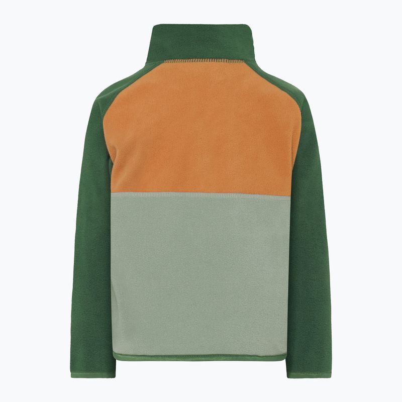 Dětská fleecová mikina Didriksons Monte Half Button light moss 2