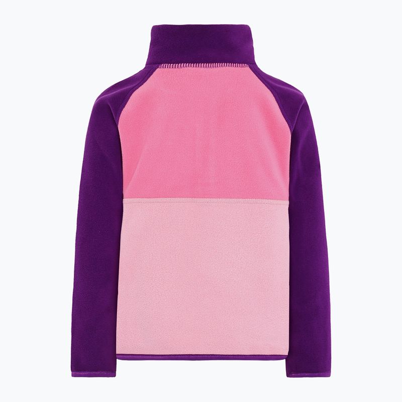 Dětská fleecová mikina Didriksons Monte Half Button light heather pink 9