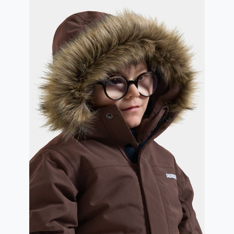 Dětská zimní bunda Didriksons Bjärven 5 Parka shadow brown 5