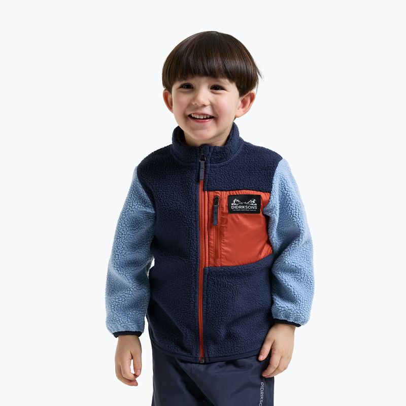 Dětská fleecová mikina Didriksons Anten 2 Fz winter blue 3