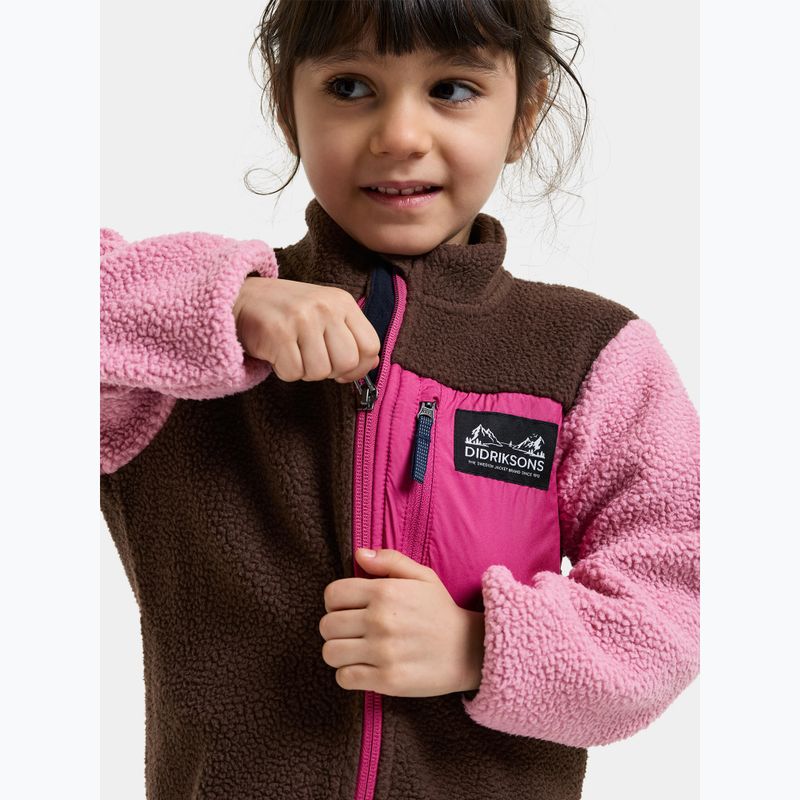 Dětská fleecová mikina Didriksons Antenna 2 Fz oyster pink 8