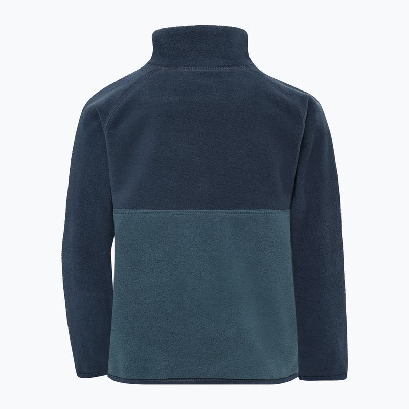Dětská fleecová mikina Didriksons Monte 6 Half Button mountain blue 2