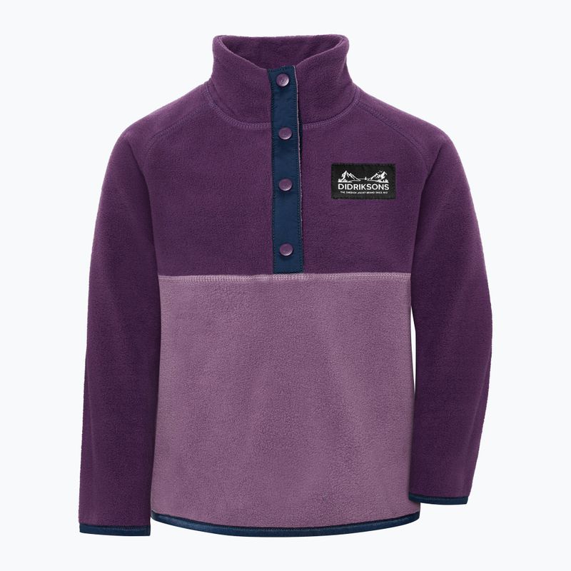 Dětská fleecová mikina Didriksons Monte 6 Half Button northern purple