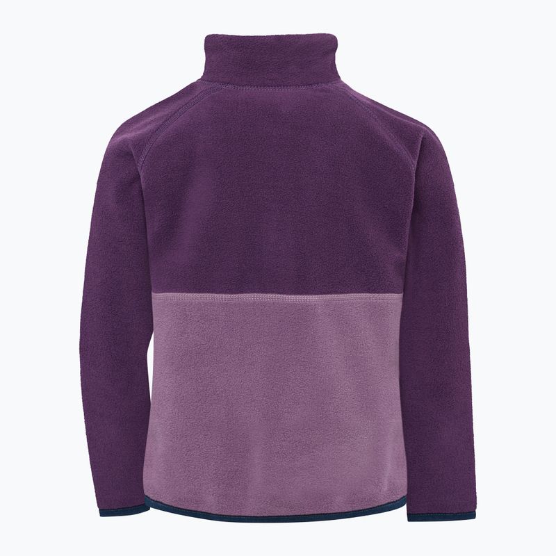 Dětská fleecová mikina Didriksons Monte 6 Half Button northern purple 2