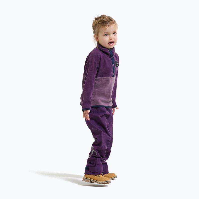 Dětská fleecová mikina Didriksons Monte 6 Half Button northern purple 5