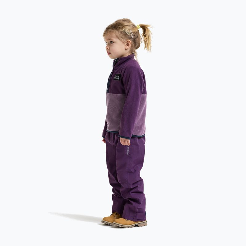 Dětská fleecová mikina Didriksons Monte 6 Half Button northern purple 6