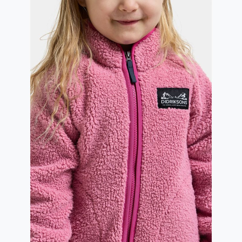 Dětská fleecová mikina Didriksons Gibbsc 2 Fz heather pink/cactus pink 7