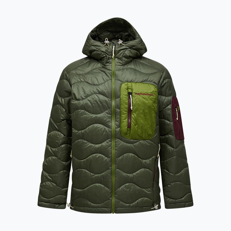 Pánská péřová bunda Peak Performance Helium Utility Down Hood Pine Needle/Mosswood 6