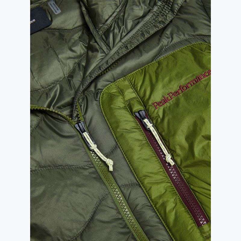 Pánská péřová bunda Peak Performance Helium Utility Down Hood Pine Needle/Mosswood 9