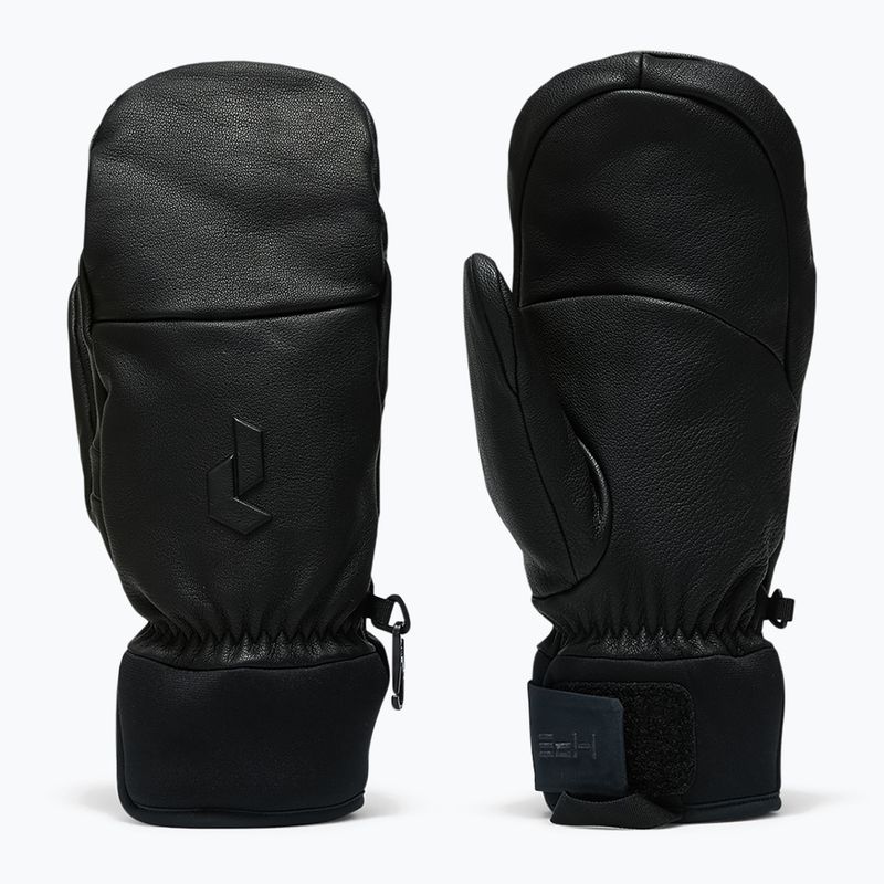 Lyžařské rukavice Peak Performance Leather Hipe Solarcore Insulated Mitten black