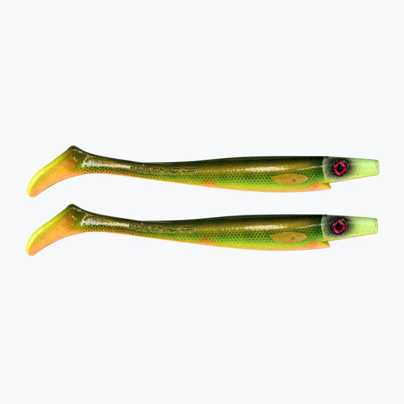 Strike Pro Pig Shad Jr gumová nástraha 2 ks zlatozelená TEV-SP172C-MN2