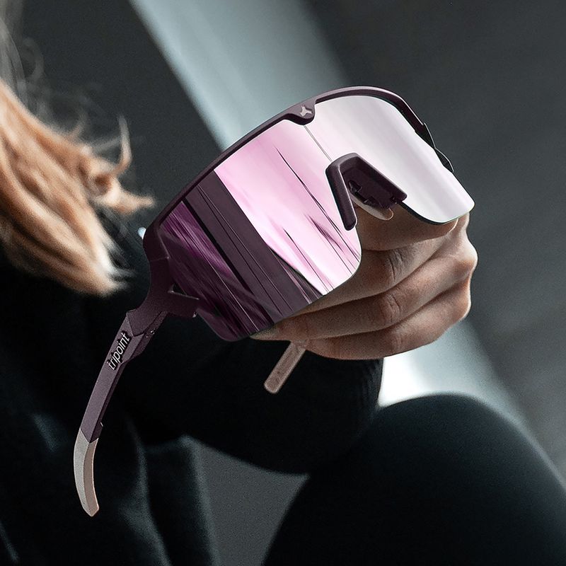 Sluneční brýle Tripoint 009 Lake Prespa Small matt burgundy/brown/pink multi 6