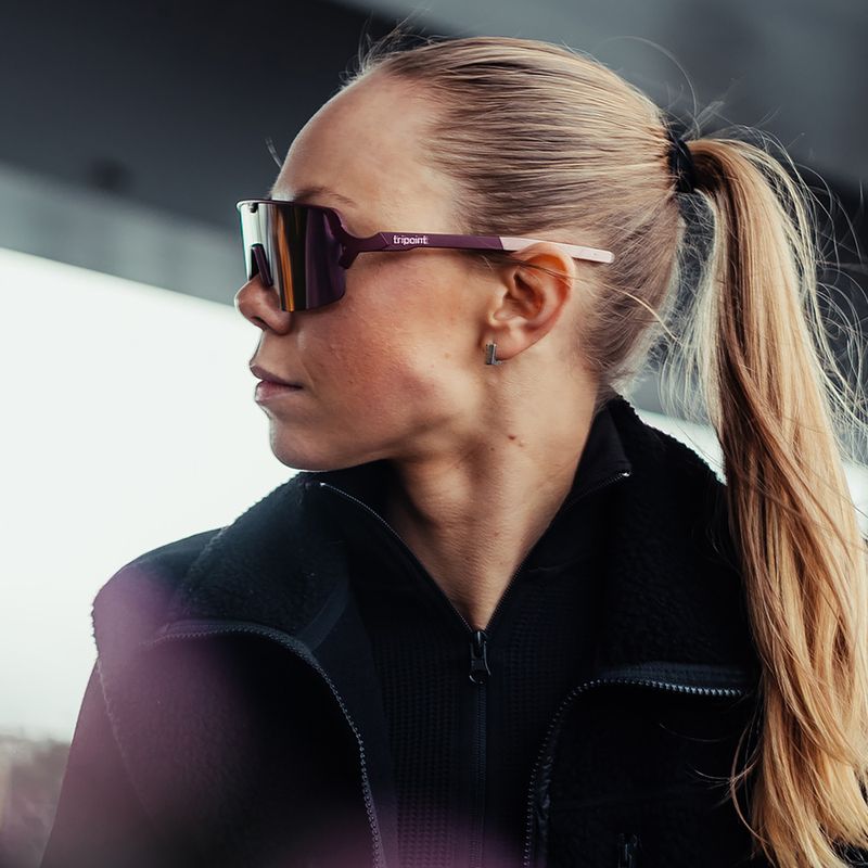 Sluneční brýle Tripoint 009 Lake Prespa Small matt burgundy/brown/pink multi 8