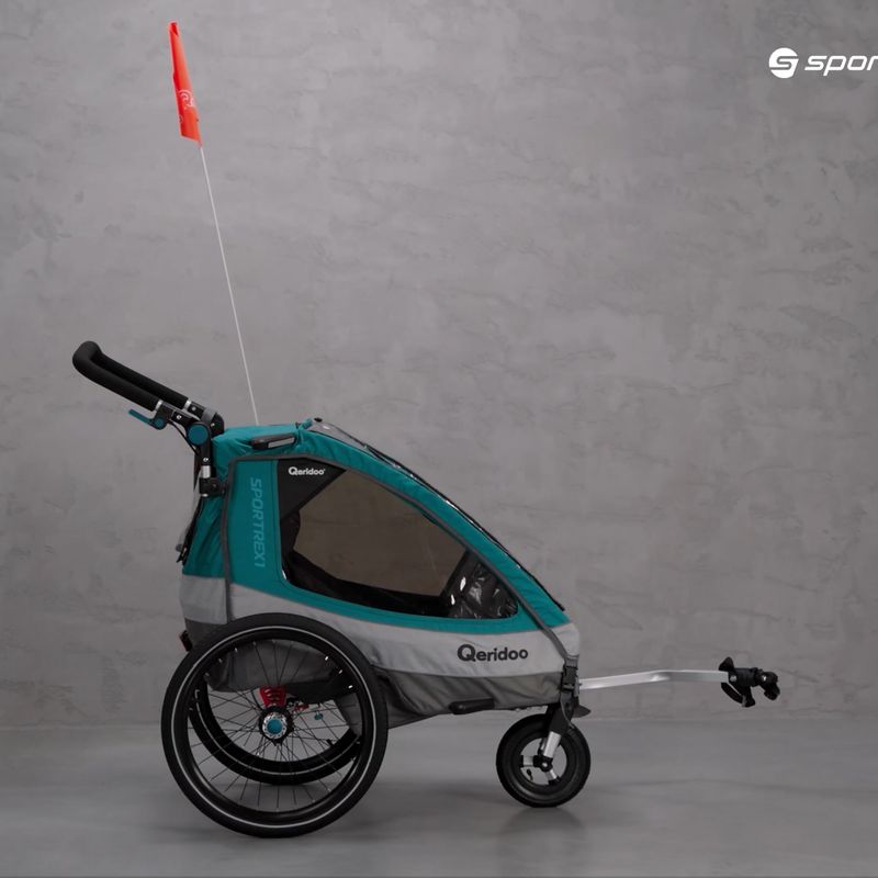 Jednomístný přívěs na kolo Qeridoo Sportrex1 modrý Q-SR1-21-P 12