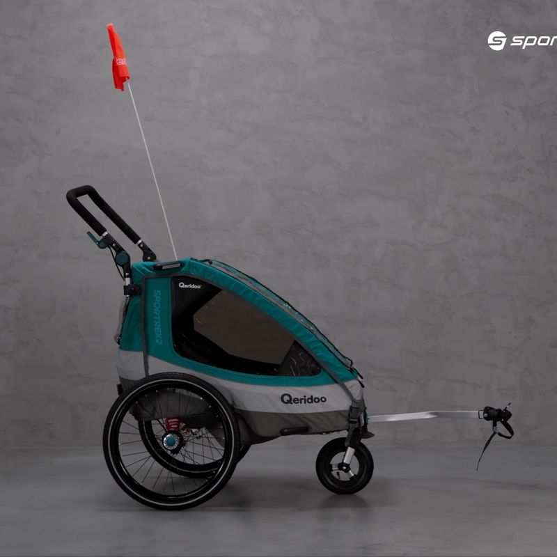 Qeridoo Sportrex2 dvojitý přívěs na kolo modrý Q-SR2-21-P 9