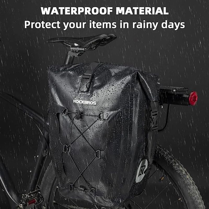 Cyklistické brašny na nosič Rockbros 30140022001 Bicycle Pannier Bag 2pcs black 5