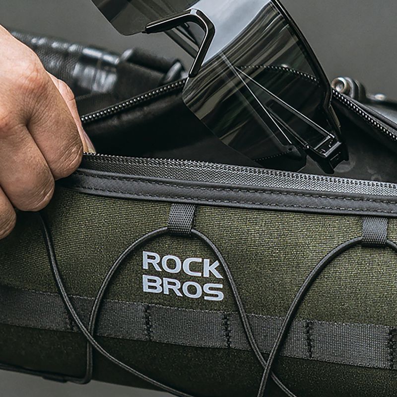 Cyklistická taška Rockbros 30110049001 Bike Front Bag 2 l green/black 11