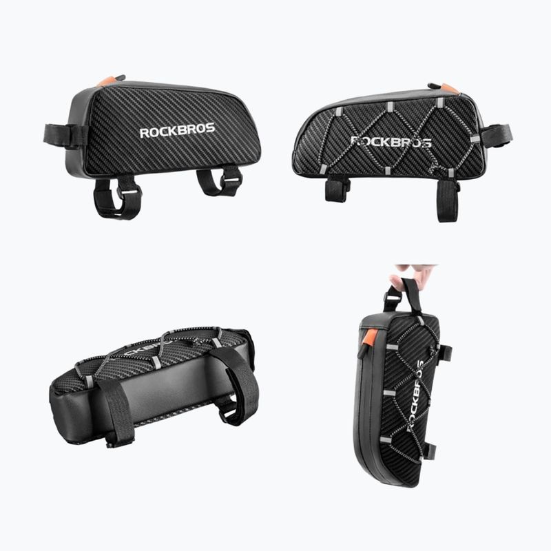 Cyklistická brašna na rám Rockbros 039BK Bike Tube Bag 1 l black 2