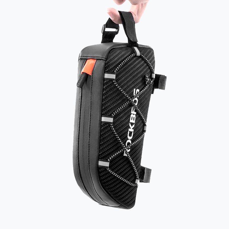 Cyklistická brašna na rám Rockbros 039BK Bike Tube Bag 1 l black 7