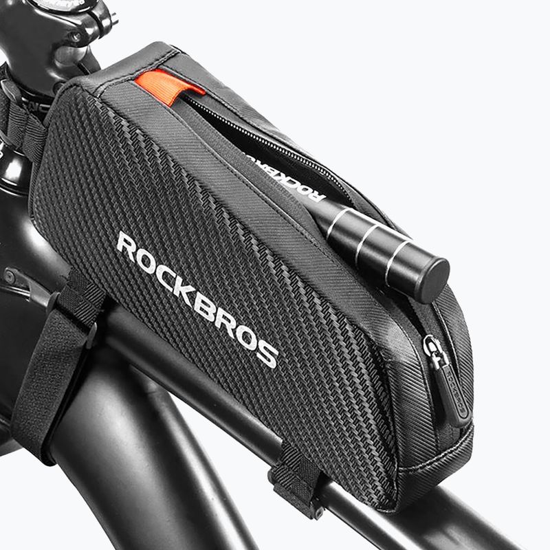 Cyklistická brašna na rám Rockbros 039BK Bike Tube Bag 1 l black 8