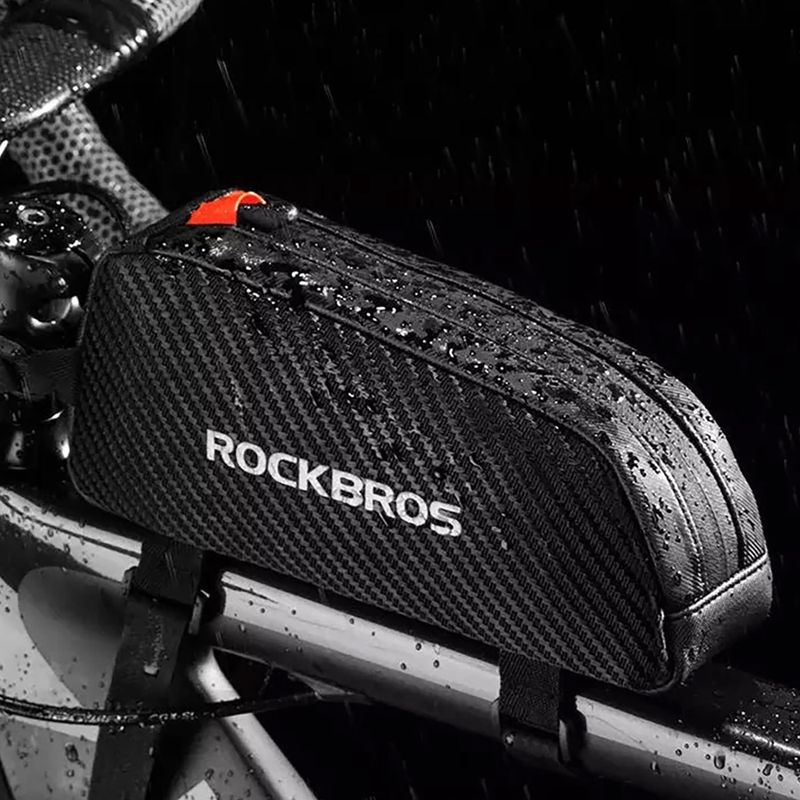 Cyklistická brašna na rám Rockbros 039BK Bike Tube Bag 1 l black 10