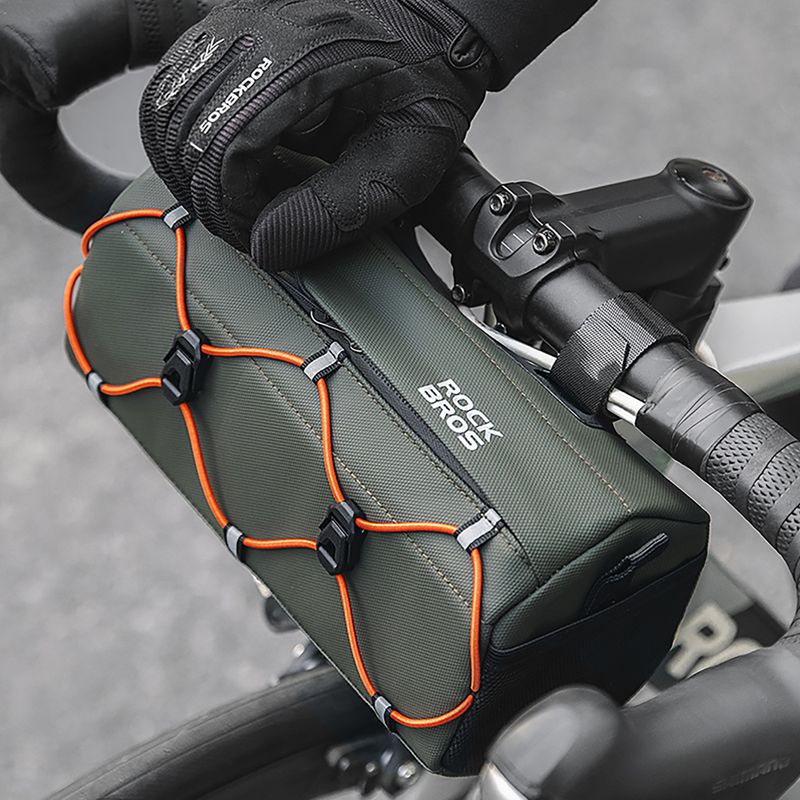 Taška na řídítka na kolo Rockbros 30110054 Bike Front Bag 2,2 l army green 3