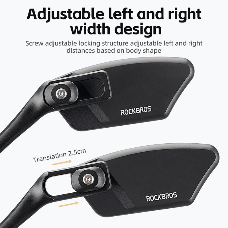 Zrcátko na kolo Rockbros 26210007002 Mirror 1 pcs Right black 3