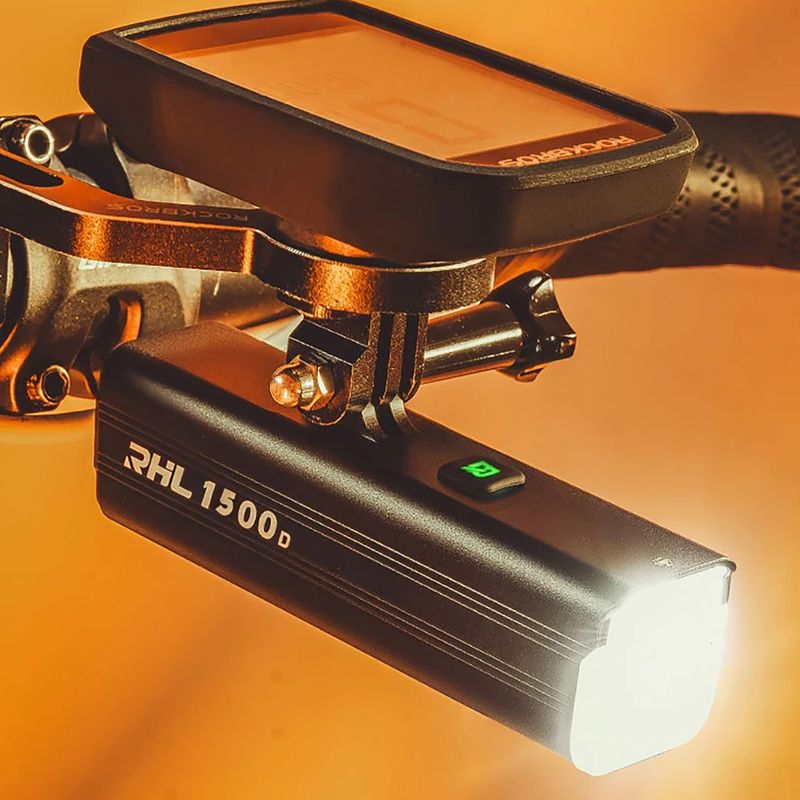 Přední světlo na kolo Rockbros RHL1500 black 8