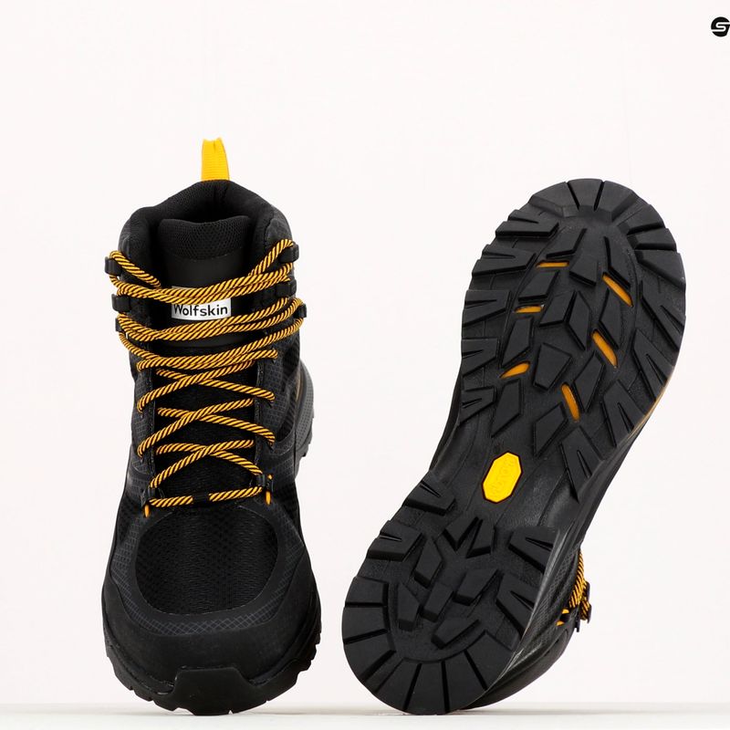 Pánská trekingová obuv Jack Wolfskin Force Striker Texapore Mid black/burly yellow xt 4038823 10