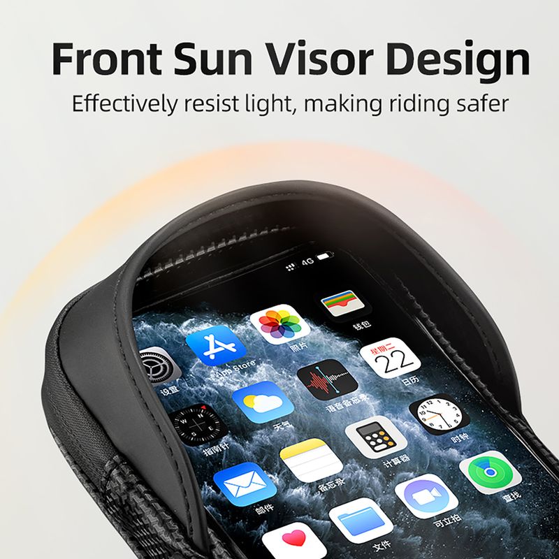 Taška na řídítka na kolo Rockbros 301101770001 WP Bike Phone Bag for 6.7" black 3