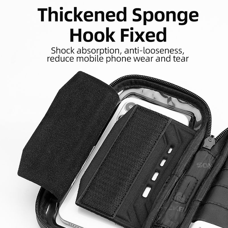 Taška na řídítka na kolo Rockbros 301101770001 WP Bike Phone Bag for 6.7" black 5