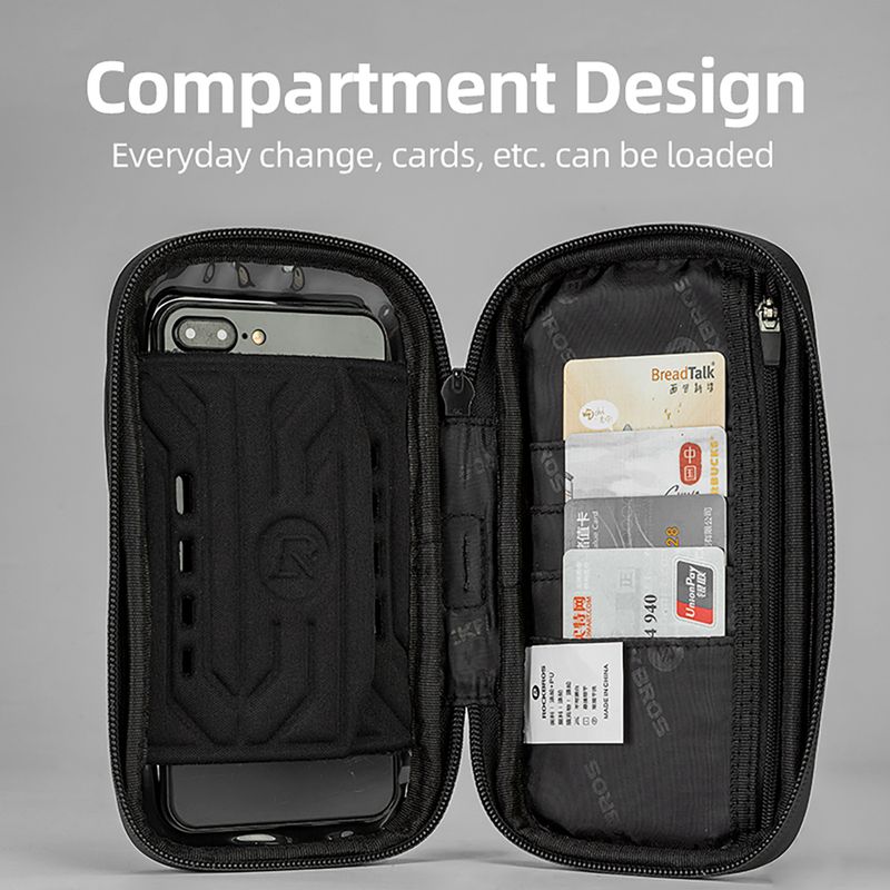 Taška na řídítka na kolo Rockbros 301101770001 WP Bike Phone Bag for 6.7" black 6