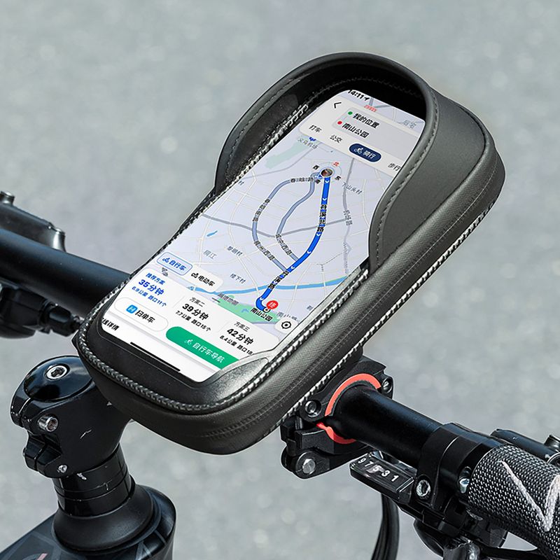 Taška na řídítka na kolo Rockbros 301101770001 WP Bike Phone Bag for 6.7" black 8