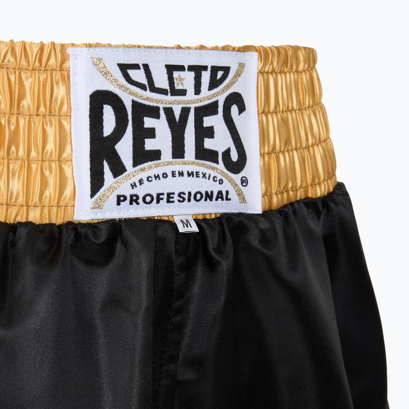 Pánské boxerské šortky  Cleto Reyes Satin Boxing black/gold 3
