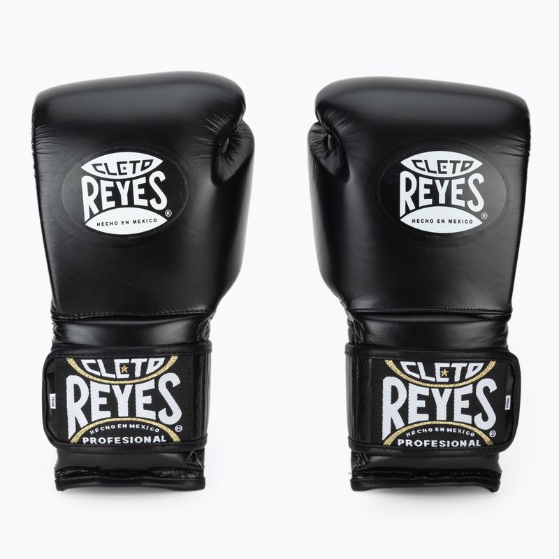 Boxerské rukavice Cleto Reyes Velcro Sparring black silver 2