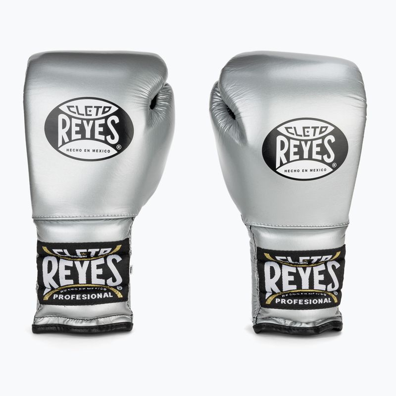Boxerské rukavice  Cleto Reyes Lace Up Sparring silver 2
