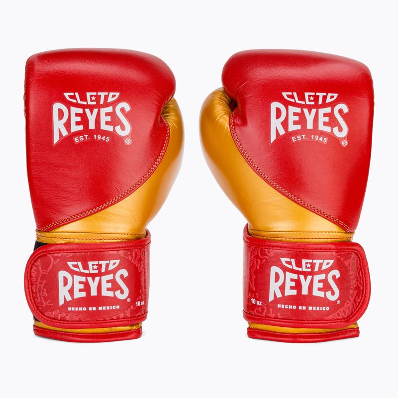 Boxerské rukavice  Cleto Reyes High Precision Training Leather red/gold 2