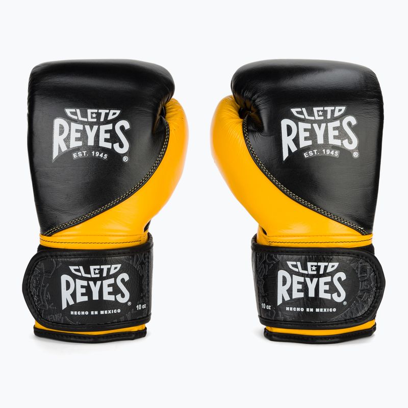 Boxerské rukavice  Cleto Reyes High Precision Training Leather black/yellow 2
