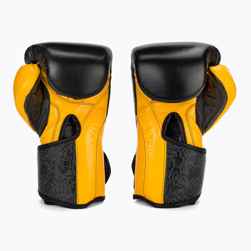 Boxerské rukavice  Cleto Reyes High Precision Training Leather black/yellow 3